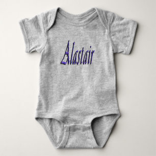 Blaue Alastair-Bezeichnung Baby Strampler