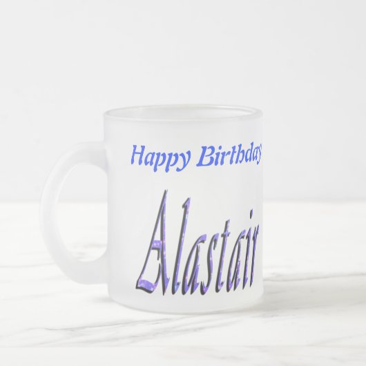 Blaue Alastair-Bezeichnung Mattglastasse (Links)