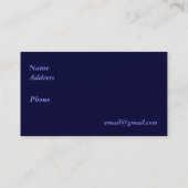 Blaue Alchimie-Astrologie-Visitenkarte Visitenkarte (Rückseite)