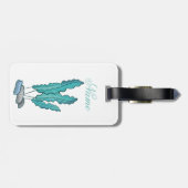 Blaue Algen Thunder_Cove Gepäckanhänger (Rückseite horizontal)