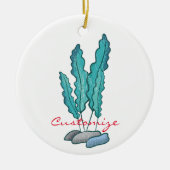 Blaue Algen Thunder_Cove Keramik Ornament (Vorne)