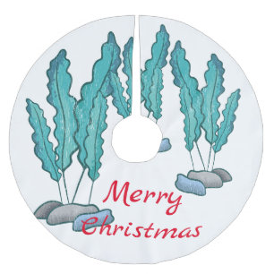 Blaue Algen Thunder_Cove Polyester Weihnachtsbaumdecke
