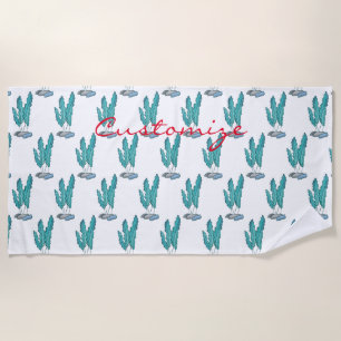 Blaue Algen Thunder_Cove Strandtuch