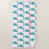 Blaue Algen Thunder_Cove Strandtuch (Vorderseite)