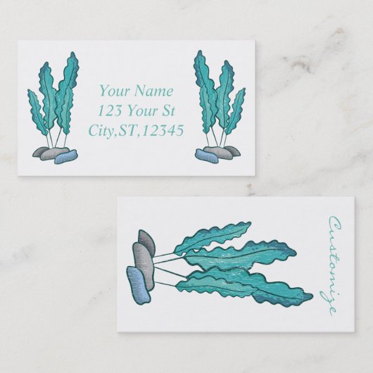 Blaue Algen Thunder_Cove Visitenkarte (Vorne/Hinten)