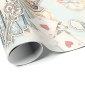 Blaue Alice im Wunderland Geschenkpapier (Rolleneckpunkt)