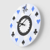 Blaue Alice im Wunderland Themed Große Wanduhr (Winkel)