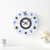 Blaue Alice im Wunderland Themed Große Wanduhr (Zuhause)