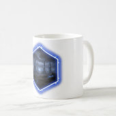 Blaue Alien-Landschaft mit Mandelbrot -  Kaffeetasse (VorderseiteRechts)