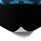 blaue Alien Poster (Ecke)