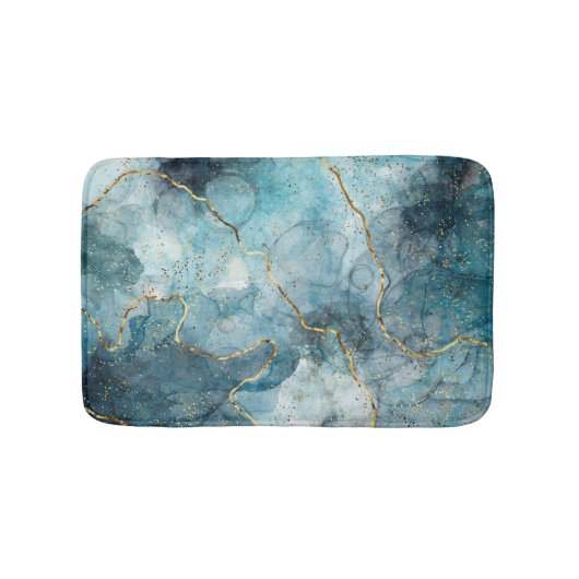 Blaue Alkoholtinte Badematte (Vorderseite)
