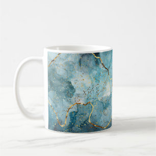 Blaue Alkoholtinte Kaffeetasse