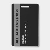 Blaue All-Access-Pass-Foto-ID Ausweis (Rückseite)