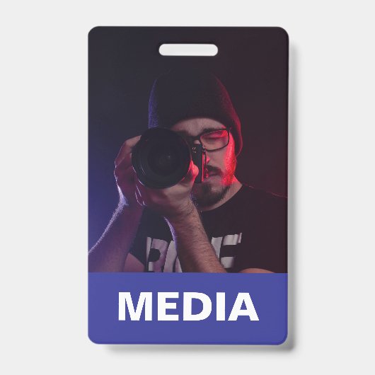 Blaue All-Access-Pass-Foto-ID Ausweis (Vorderseite)
