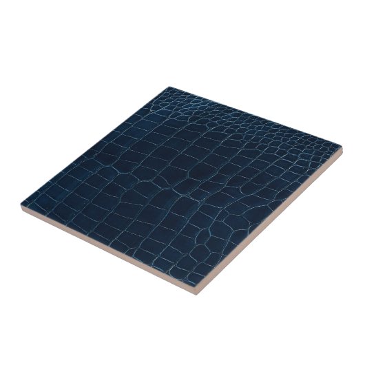 blaue Alligatorhaut Fliese (Seite)