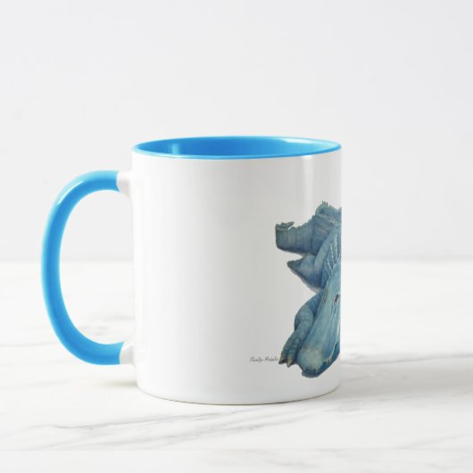 Blaue Alligatorkaffee-Tasse Tasse (Links)