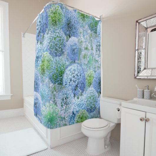 Blaue Alliums Duschvorhang (Beispiel)