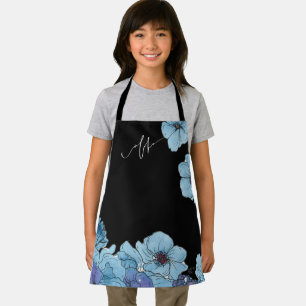 Blaue Aloha-Blumen-Schürze Schürze