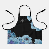 Blaue Aloha-Blumen-Schürze Schürze (Vorderseite)