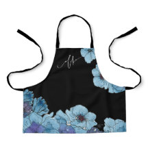 Blaue Aloha-Blumen-Schürze