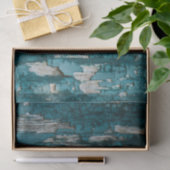 Blaue alte Schalen-Farben-hölzerne Seidenpapier (Geschenk)