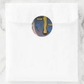 BLAUE AMAZON RUNDER AUFKLEBER (Tasche)