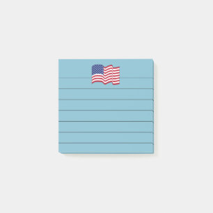 Blaue amerikanische Flagge Post-it-Notiz Geschenk  Post-it Klebezettel