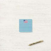 Blaue amerikanische Flagge Post-it-Notiz Geschenk  Post-it Klebezettel (Auf Schreibtisch)