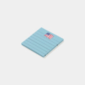 Blaue amerikanische Flagge Post-it-Notiz Geschenk  Post-it Klebezettel (angewinkelt)
