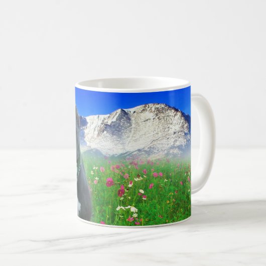 Blaue amerikanische Pitbull Terrier, Spiess-Spitze Kaffeetasse (VorderseiteRechts)