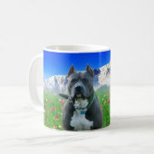 Blaue amerikanische Pitbull Terrier, Spiess-Spitze Kaffeetasse (Vorderseite Links)