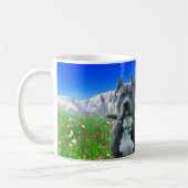 Blaue amerikanische Pitbull Terrier, Spiess-Spitze Kaffeetasse (Links)