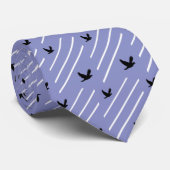 Blaue Amsel-Krawatte Krawatte (Gerollt)