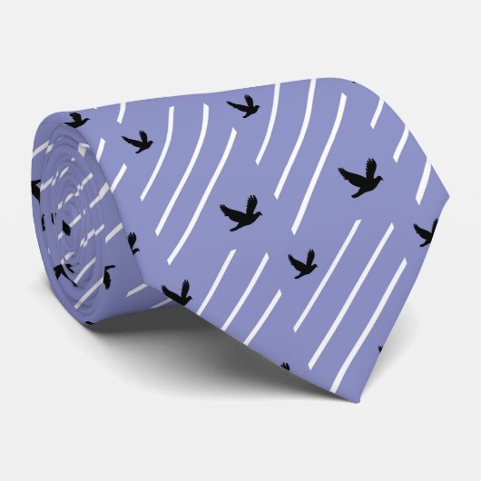 Blaue Amsel-Krawatte Krawatte (Gerollt)