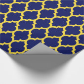 Blaue Ananas Gelb Marokkanisch #4 Geschenkpapier (Ecke)