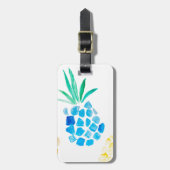 Blaue Ananas Gepäckanhänger (Vorderseite vertikal)