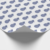 Blaue Ananas Geschenkpapier (Ecke)