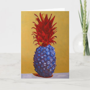 Blaue Ananas-Gruß-Karte/Einladung Einladung