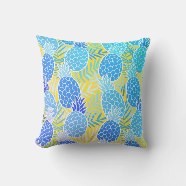 Blaue Ananas Kissen (Vorderseite)
