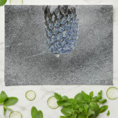 Blaue Ananas Konkretur Geschirrtuch (Gefaltet)