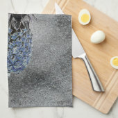 Blaue Ananas Konkretur Geschirrtuch (Viertel Falte)