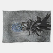 Blaue Ananas Konkretur Geschirrtuch (Horizontal)