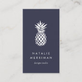Blaue Ananas Mitte Visitenkarte (Vorderseite)