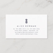 Blaue Ananas Mitternacht Visitenkarte (Rückseite)