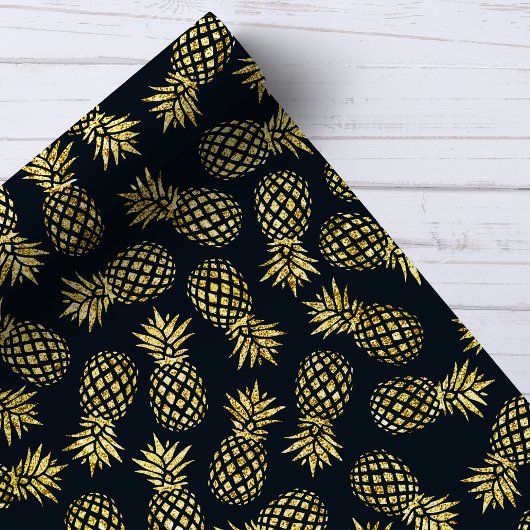 Blaue Ananas-Muster Geschenkpapier