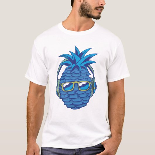 Blaue Ananas T-Shirt (Vorderseite)
