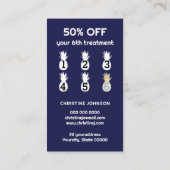 Blaue Ananas-Treuekarte Visitenkarte (Rückseite)