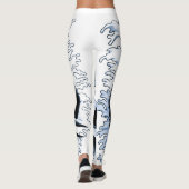 Blaue Anchor Leggings (Rückseite)
