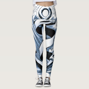 Blaue Anchor Leggings