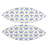 Blaue Anchor Lila Seashells Gelber Seestern Football (Paneele)